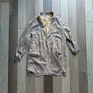Vintage STAR CCC Light Floral Blazer - Pastel Multicolor Made in USA small